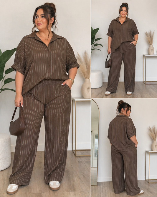 Coordset Curvy gessato