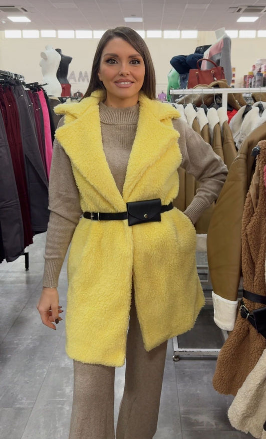 TEDDY SMANICATO CON CINTURA