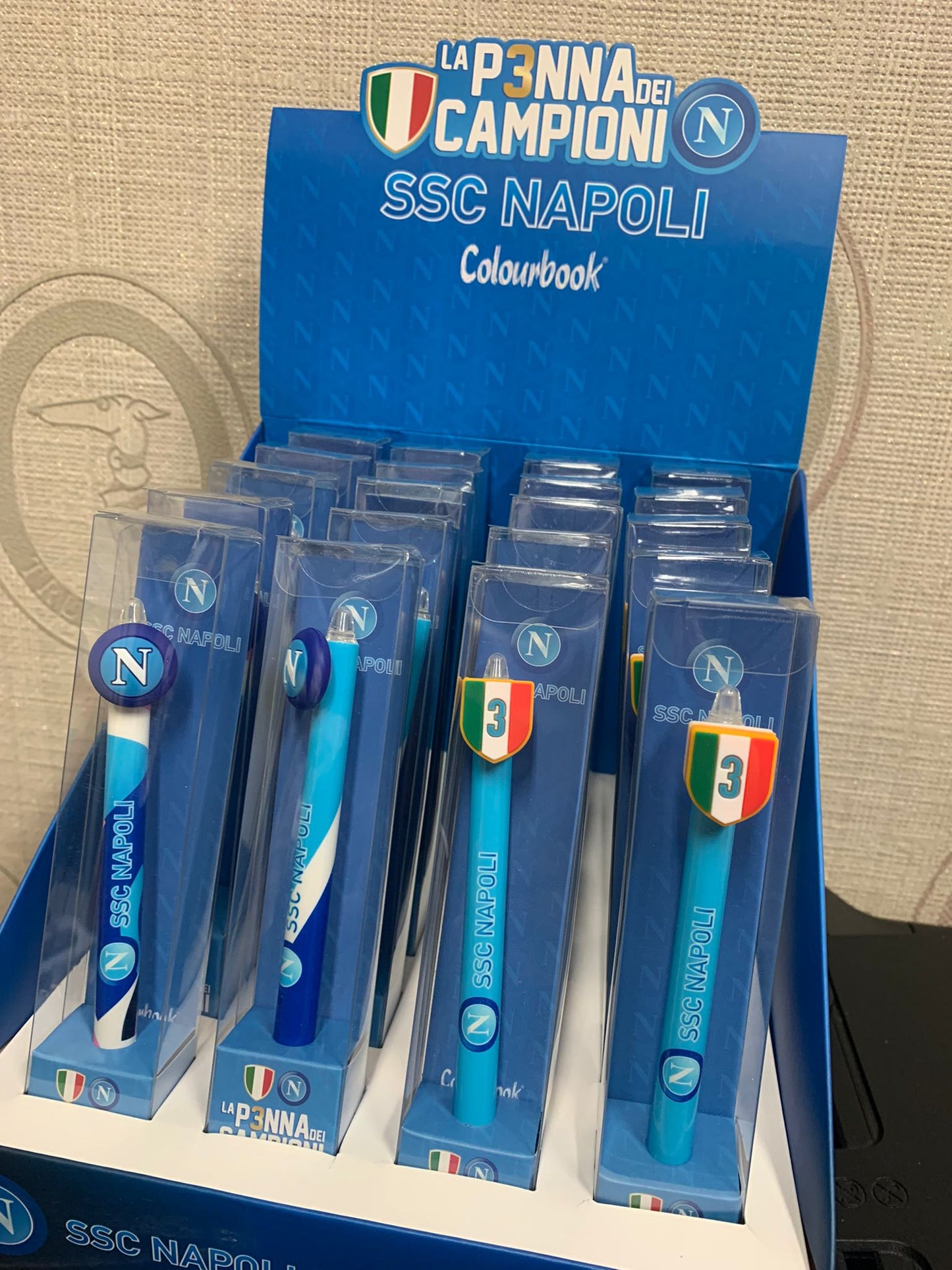 Penna a scatto SSC con scudetto e logo del Napoli