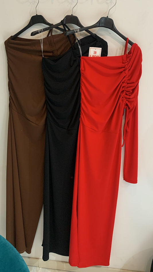 ABITO LUNGO MONOSPALLA