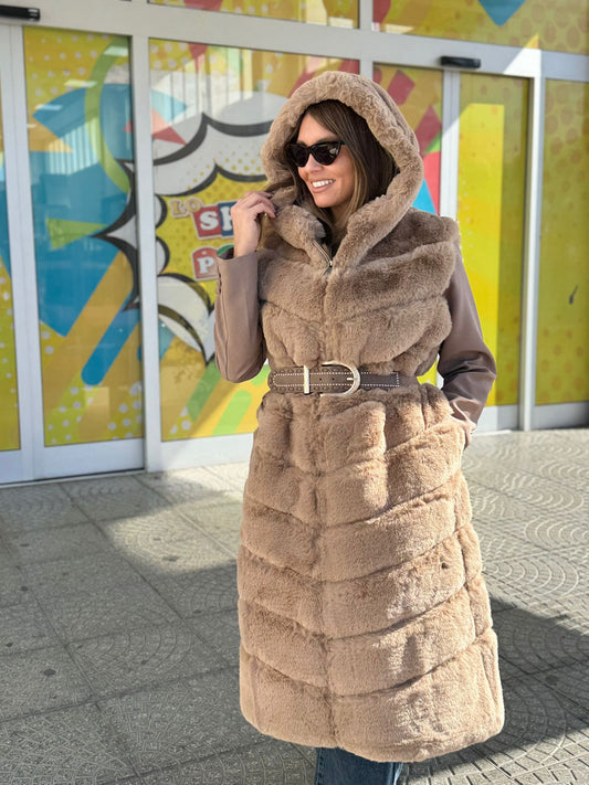 Smanicato lungo in ecopelliccia Diletta art-xc246006